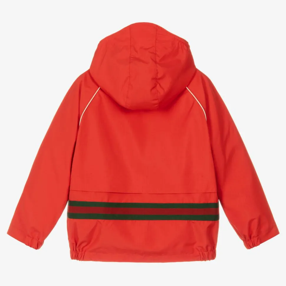 Boys Red Web Windbreaker Jacket