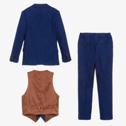 Boys Royal Blue Pinstripe Suit