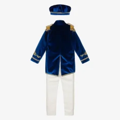 Boys Royal Blue Velvet Suit