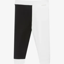 Boys White & Black Joggers