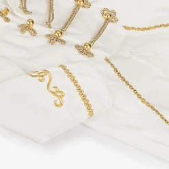 Boys White & Gold Military Suit