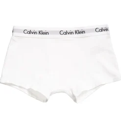 Boys White & Grey Cotton Boxer Briefs (Pack of 2)