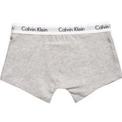 Boys White & Grey Cotton Boxer Briefs (Pack of 2)