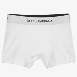 Boys White Cotton Boxers (2 Pack)