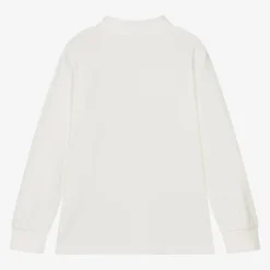 Boys White Cotton Rugby Shirt