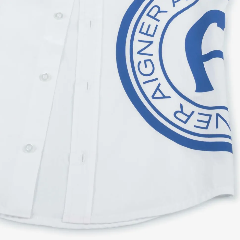 Boys White Cotton Shirt