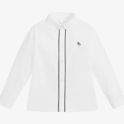 Boys White Cotton Shirt