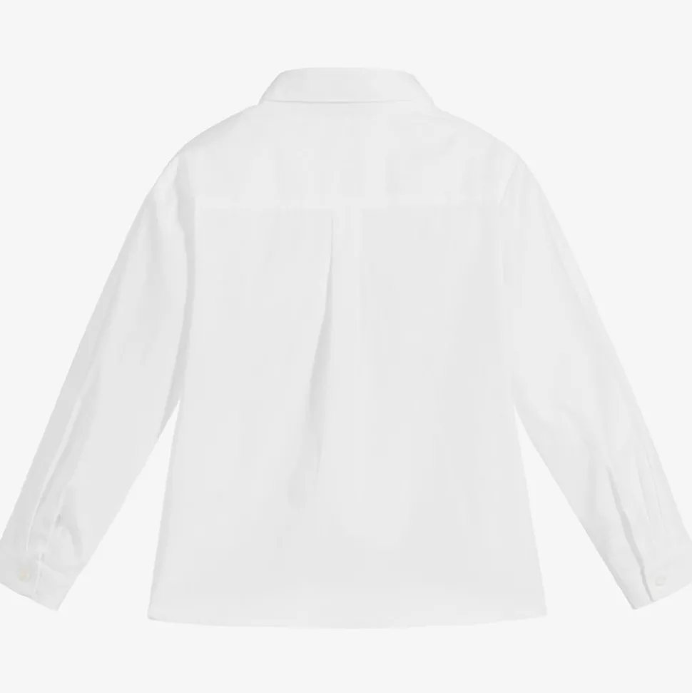 Boys White Cotton Shirt
