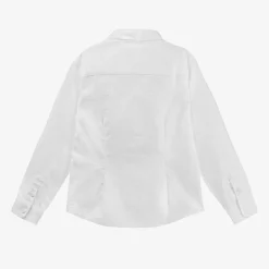 Boys White Cotton Shirt