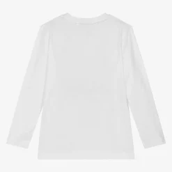 Boys White Cotton Top