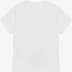 Boys White Cotton T-Shirt