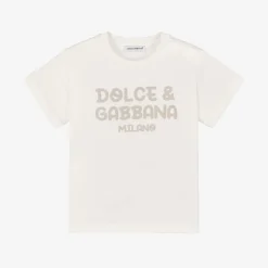 Boys White Cotton T-Shirt