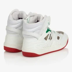 Boys White High-Top Trainers