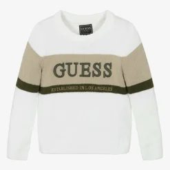 Boys White Knitted Jumper