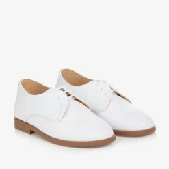 Boys White Leather Shoes