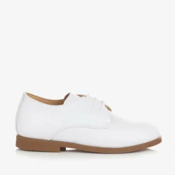 Boys White Leather Shoes