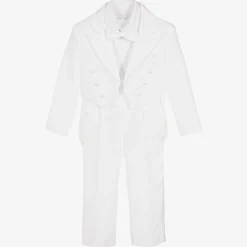Boys White Tuxedo Suit