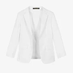 Boys White Twill Suit