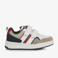 Boys White Velcro Trainers