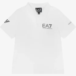 Boys White Ventus7 Sports Polo Shirt