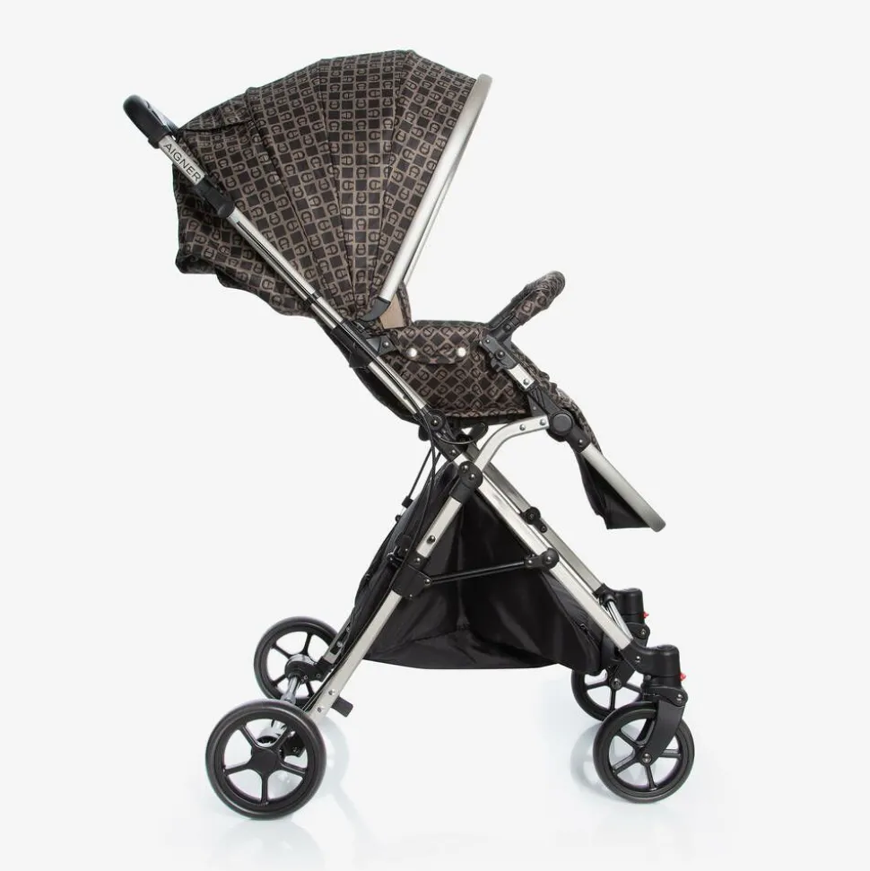 Brown & Black Logo Stroller