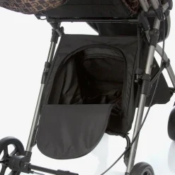 Brown & Black Logo Stroller