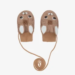 Brown Bunny Baby Mittens