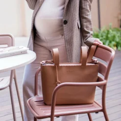 Brown Faux Leather Baby Organiser Bag (30cm)