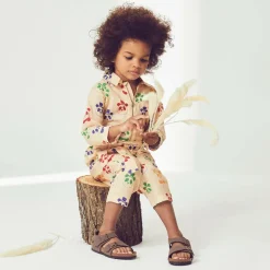 Brown Faux Leather Sandals