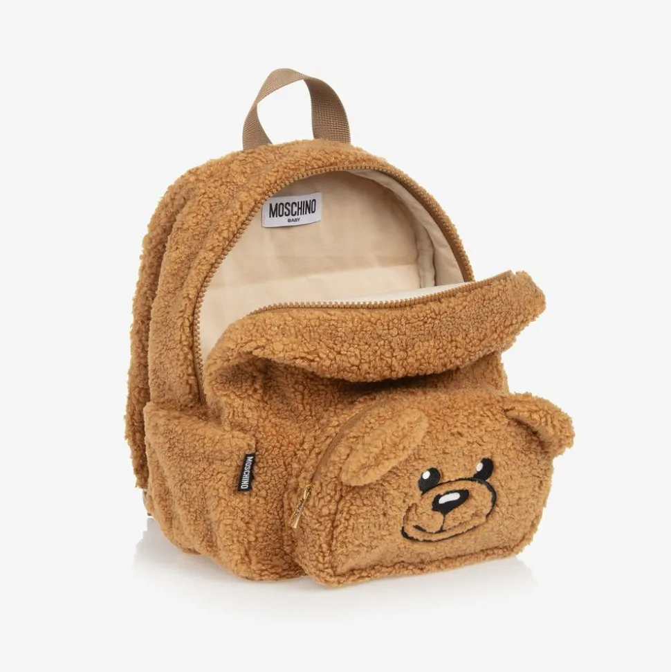 Brown Fleece Teddy Bear Backpack (25cm)