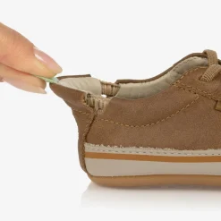 Brown Leather First Walker Trainers