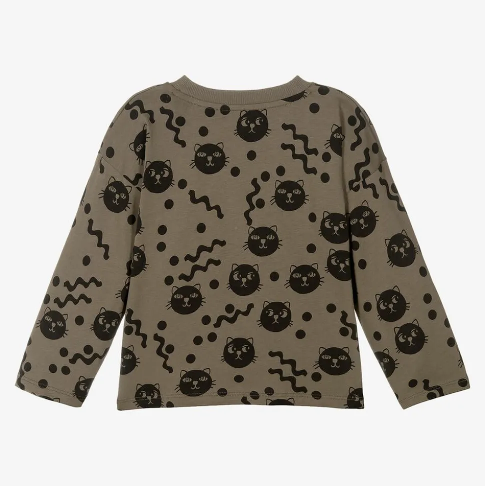 Brown Organic Cotton Cats Top