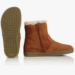 Brown Suede Leather Boots