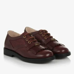 Burgundy Red Leather Shoes