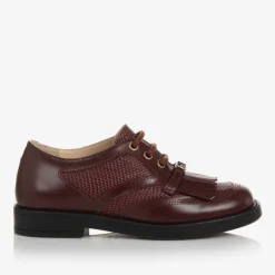Burgundy Red Leather Shoes