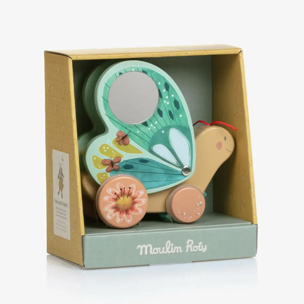 Butterfly Pull Along Wooden Toy (16cm)