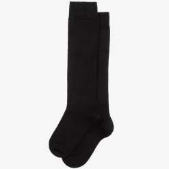 Dark Grey Knee High Wool Socks