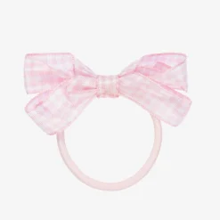 Gingham Bow Hair Elastic (7cm)
