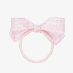 Gingham Bow Hair Elastic (7cm)