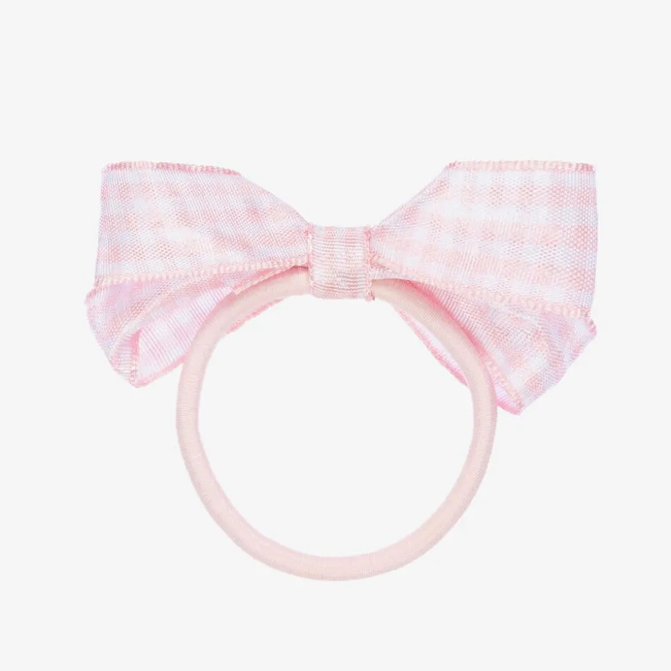 Gingham Bow Hair Elastic (7cm)