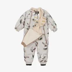Girls Beige Bunny Rabbit Snowsuit