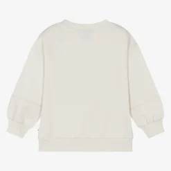 Girls Beige Cotton EA7 Logo Sweatshirt