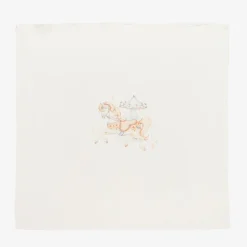 Girls Beige Cotton Horse Muslins (2 Pack)