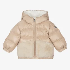 Girls Beige Down Padded Bluma Coat