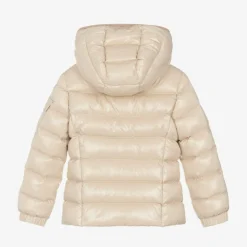 Girls Beige Down Padded Badyf Jacket