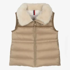 Girls Beige Down-Padded Elisheba Gilet