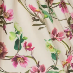 Girls Beige Floral Cotton Dress