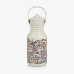Girls Beige Floral Water Bottle (16cm)
