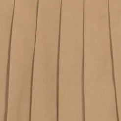 Girls Beige Pleated Twill Skirt