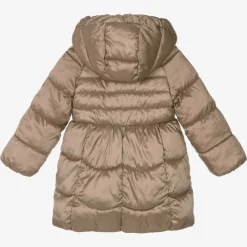 Girls Beige Puffer Coat